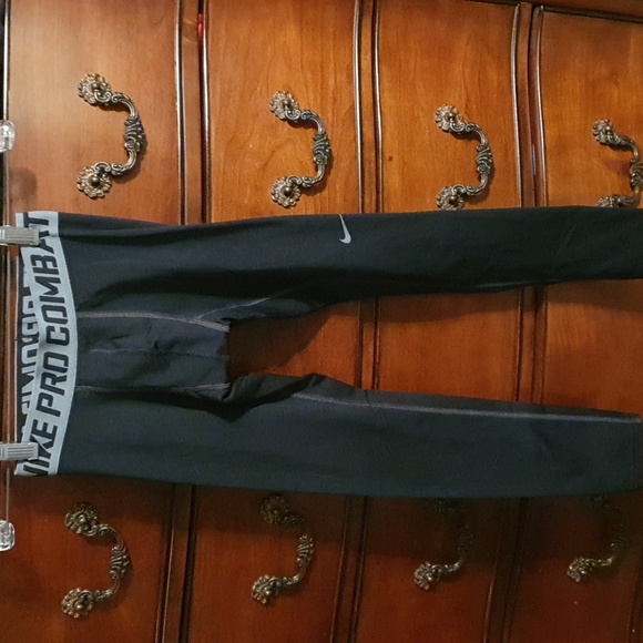 Men's Nike Pro Combat Compression Tights Sz L - Picture 1 of 4